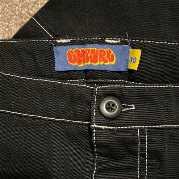 Empyre Black Cargo Pants with White Stitching waist 30 - Picture 4 of 4